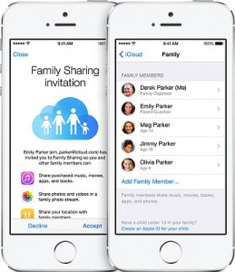 apple ios 8 family sharing