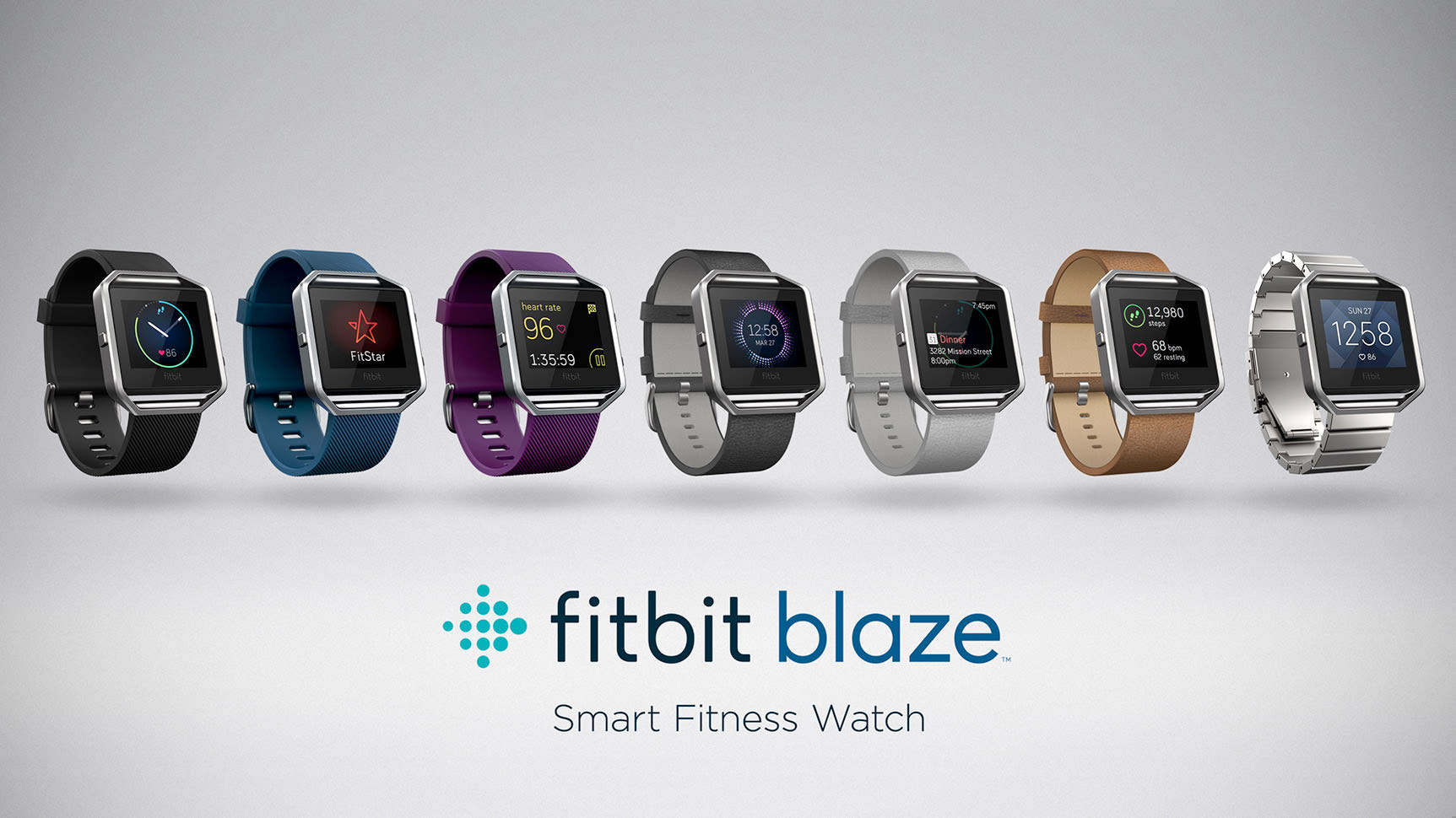 Fitbit Blaze has seven different designs