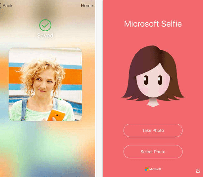 Microsoft Selfie App