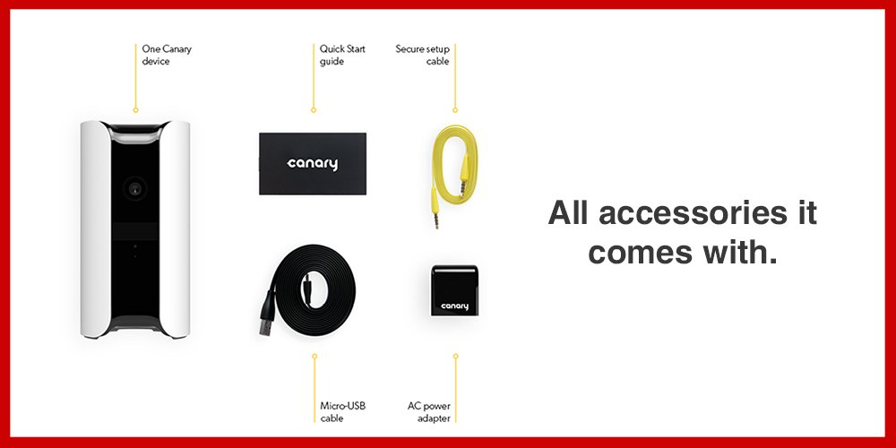 all the accessories Canary comes with