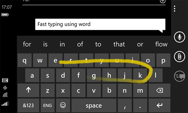 Microsoft Word Flow keyboard will be available for iOS and Android shortly