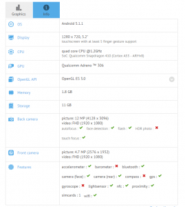 j5 2016 specification